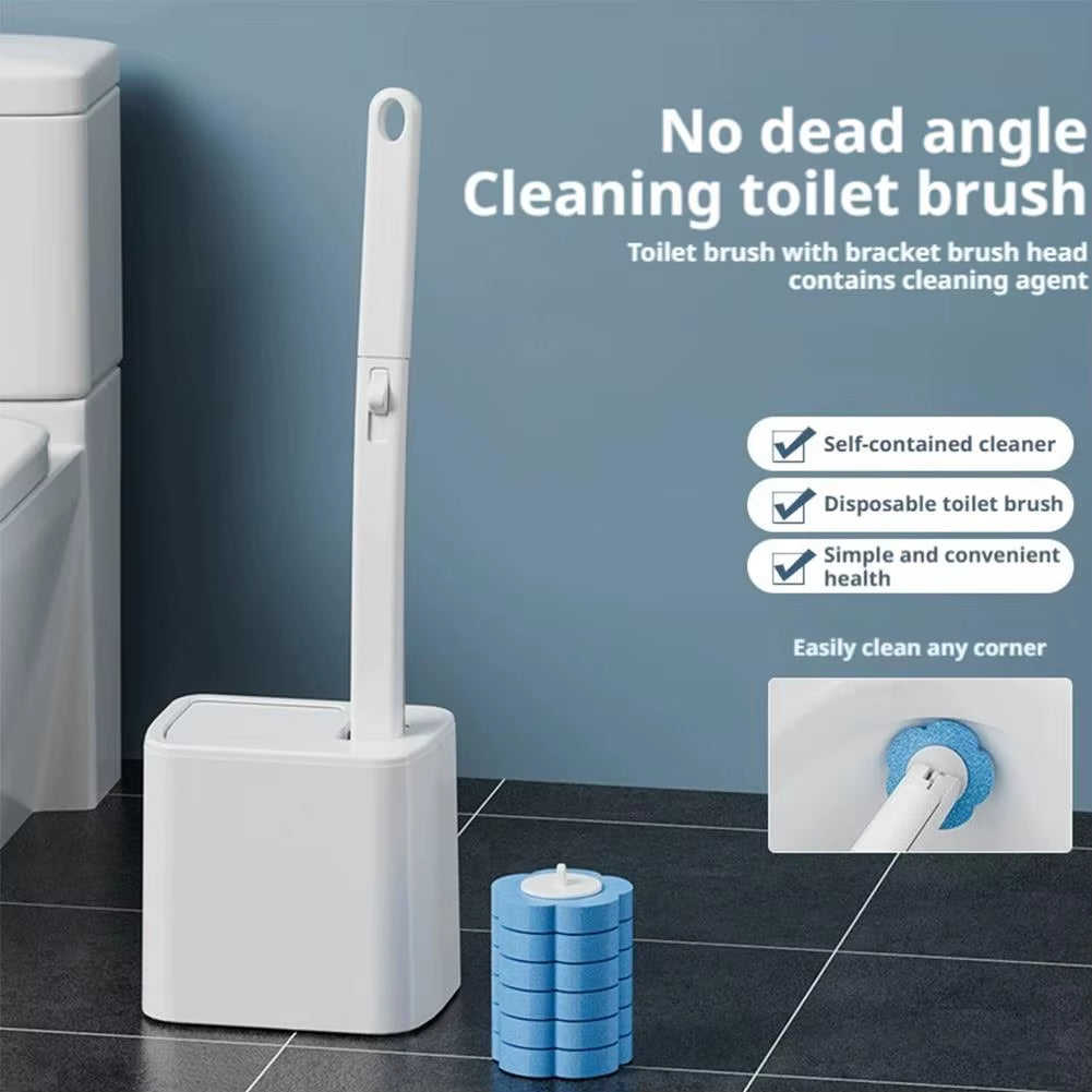 Toilet Brush Disposable Replacement Head Cleaning Kit Toilet Bowl Brush Long Handle Home Wc Accessories Tool