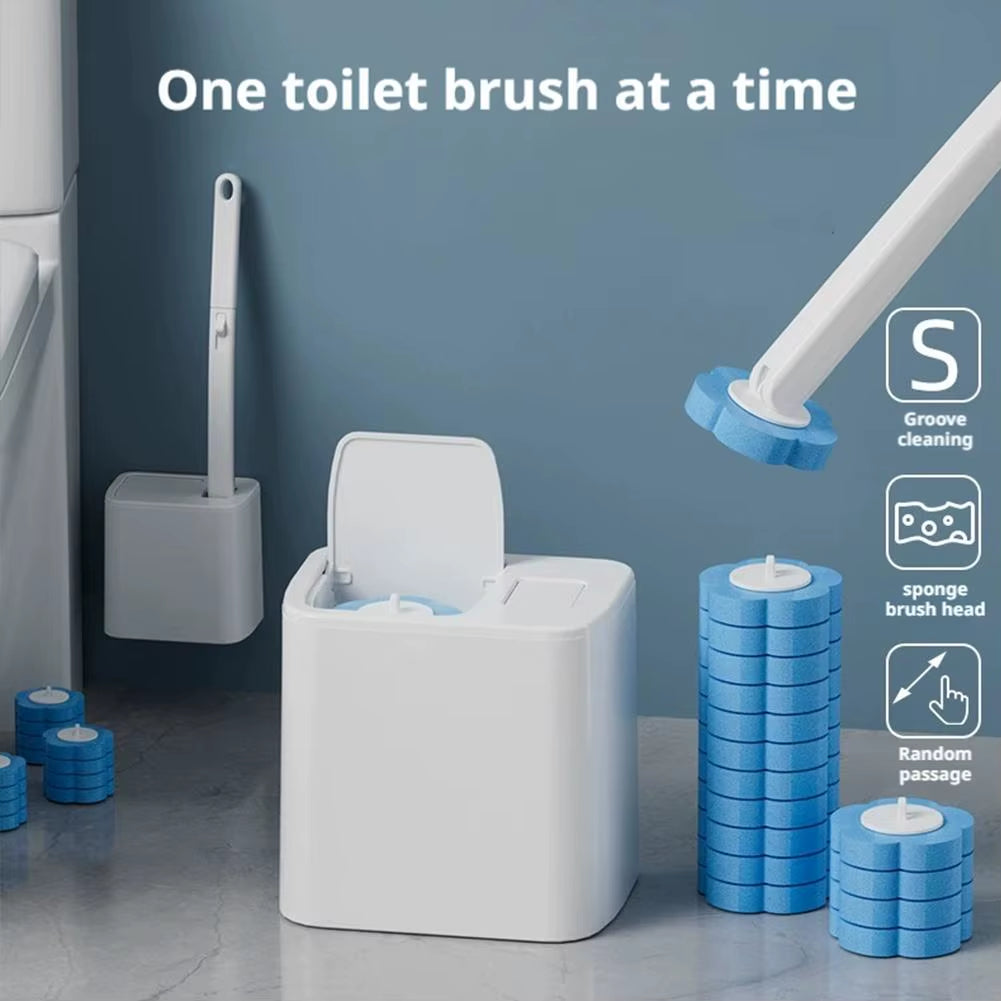 Toilet Brush Disposable Replacement Head Cleaning Kit Toilet Bowl Brush Long Handle Home Wc Accessories Tool