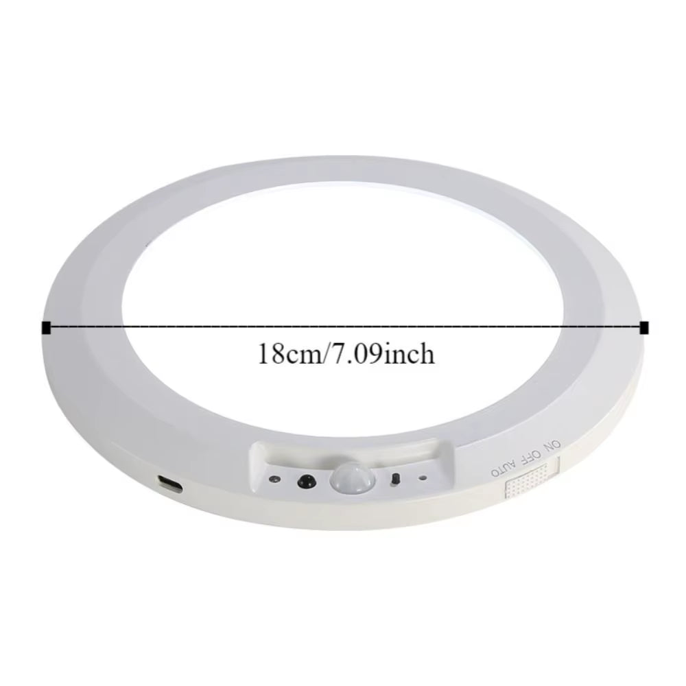 Round Motion Sensor Lights Wireless Induction 3 Color Ceiling Light with Remote Control Motion Activated LED Closet Lamp Hallway