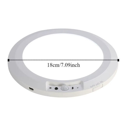 Round Motion Sensor Lights Wireless Induction 3 Color Ceiling Light with Remote Control Motion Activated LED Closet Lamp Hallway