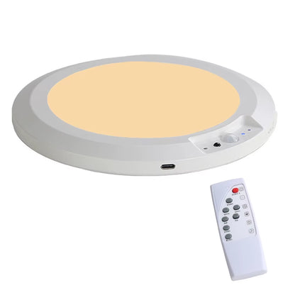Round Motion Sensor Lights Wireless Induction 3 Color Ceiling Light with Remote Control Motion Activated LED Closet Lamp Hallway