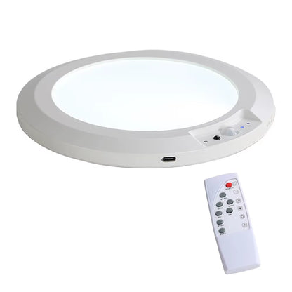 Round Motion Sensor Lights Wireless Induction 3 Color Ceiling Light with Remote Control Motion Activated LED Closet Lamp Hallway